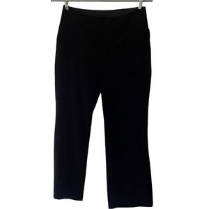 Women with Control Black Straight Leg VelvetPants